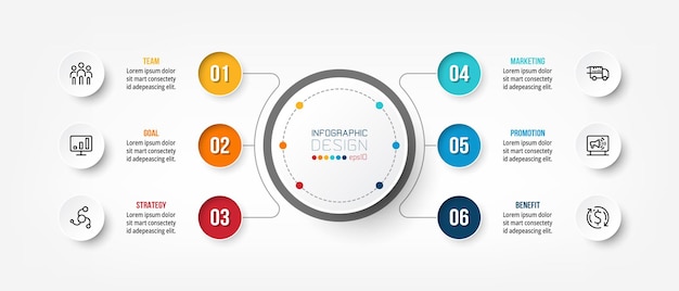 Business or marketing diagram infographic template