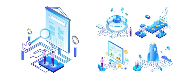 Business Marketing Isometric Vector