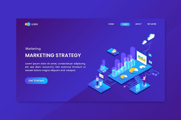 Business Marketing Isometric Vector