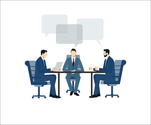 business meeting signing a contract businessmen in business suits are sitting at a table