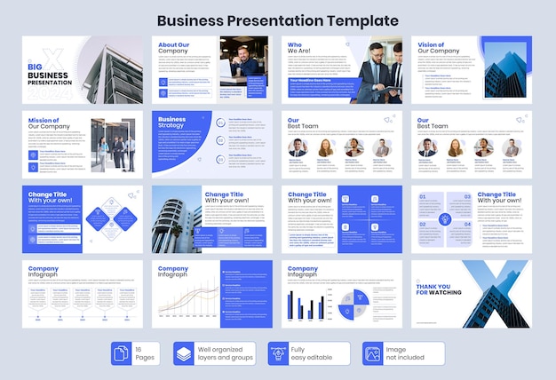 Business minimal slides presentation template