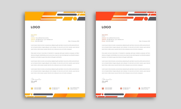 Business and modern letterhead template