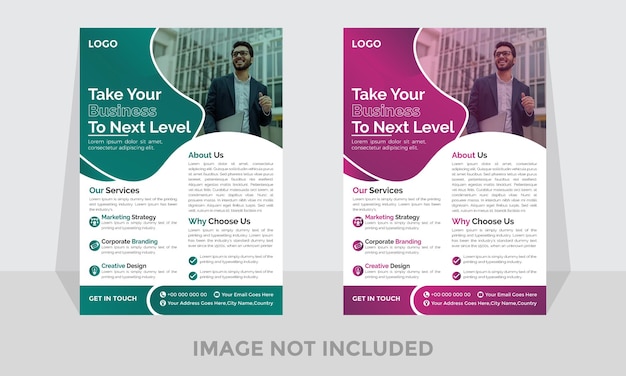 Business multipurpose flyer template modern corporate creative vector for creative marketing agency