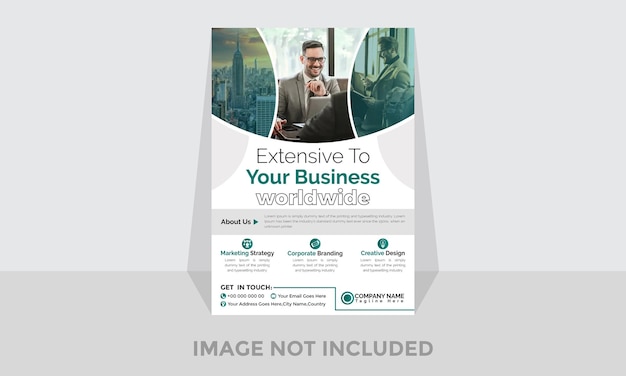 Business multipurpose flyer template modern corporate creative vector for creative marketing agency