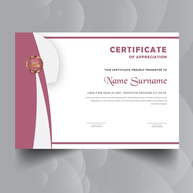 Business new certificate template