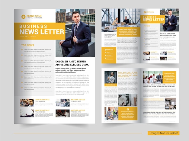 Business Newsletter template design