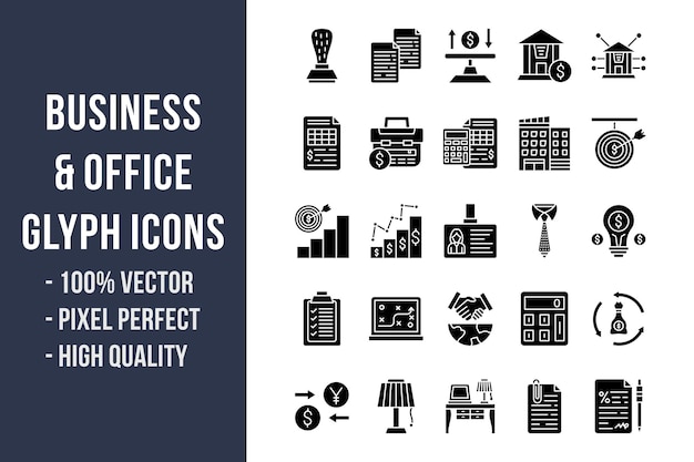 Business and Office Glyph Icons