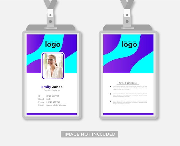 Business or office id card design abstract style vector