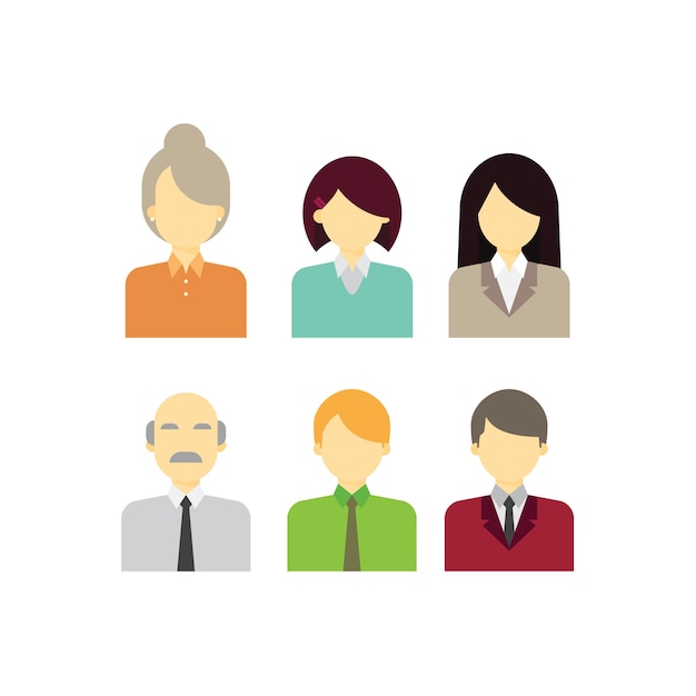 Business office people character avatar set