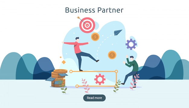 Business partnership relation concept