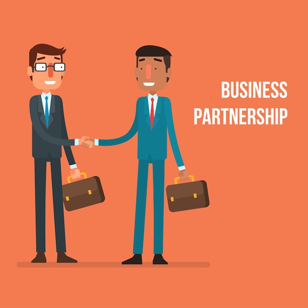 Business Partnership Vector Illustration