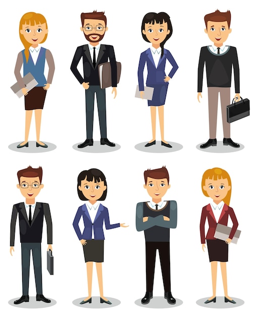 Business people group of office workers vector