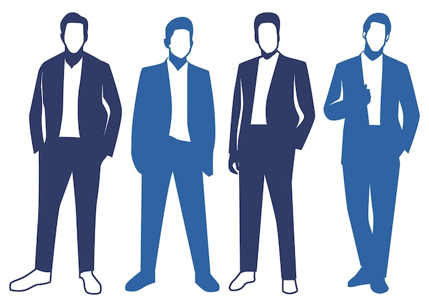 Vector business people silhouette