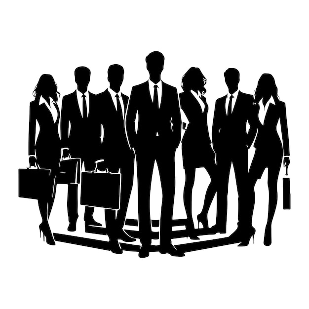 business people team silhouette