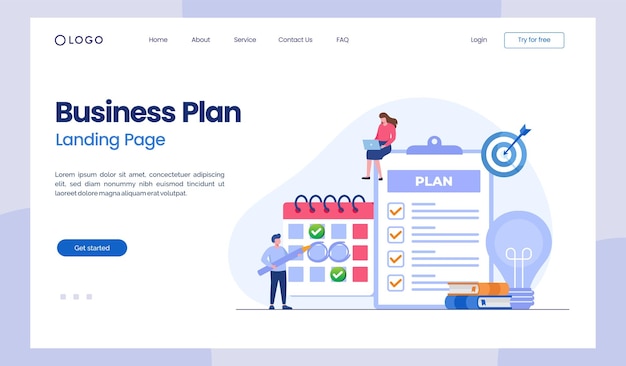 Business planning target business workflow time management planning task app teamwork meeting Creative flat design for web banner marketing material business presentation landing page