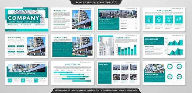 business presentation editable layout template use for corporate annual report