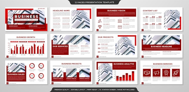 business presentation editable template layout use for company portfolio