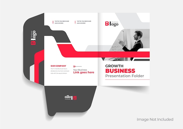 Business Presentation folder design template colorful and modern layout