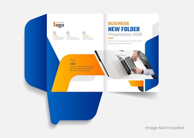 Business Presentation folder design template colorful and modern layout