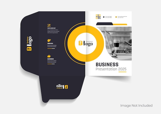 Business Presentation folder design template colorful and modern layout