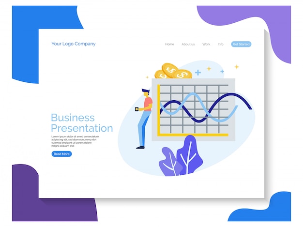 Business presentation landing page 