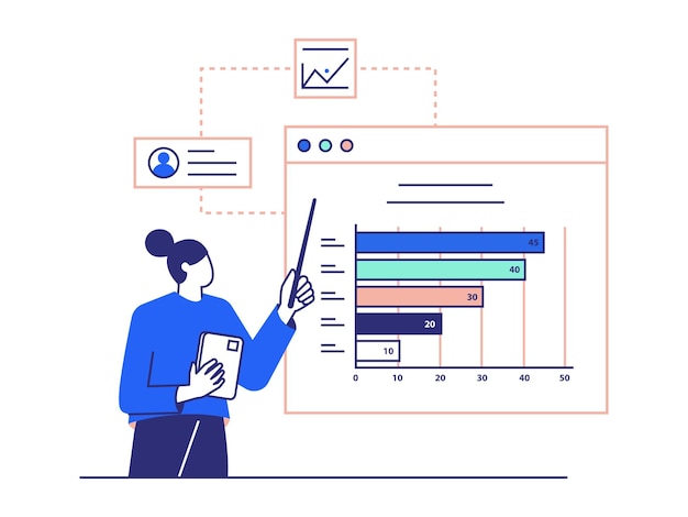 Business Presentation and Statistic Illustration