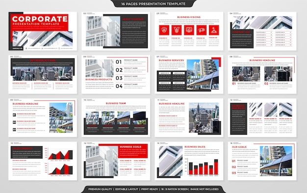 business presentation template with minimalist style use for annual report