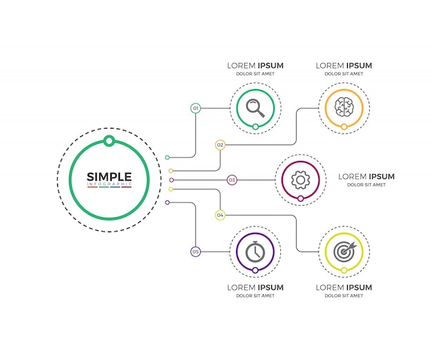 Business process chart infographics