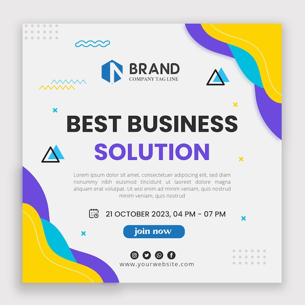 Business promotion and corporate social media banner premium vector