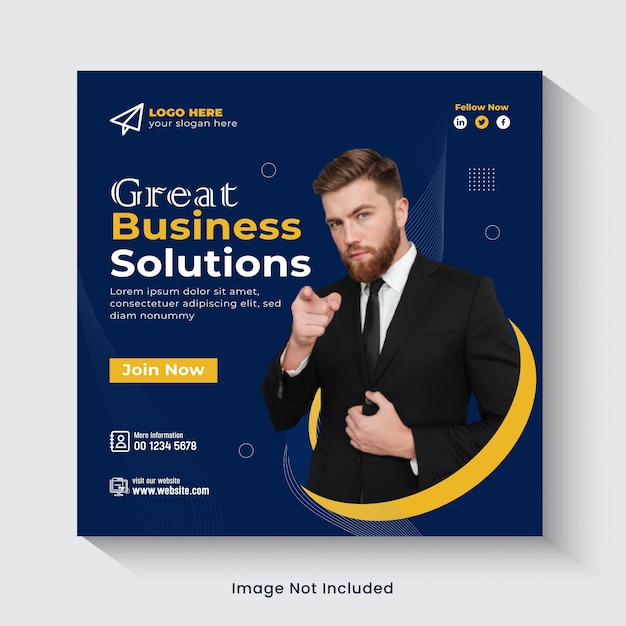 Business promotion and corporate social media banner template