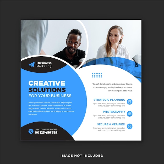 Business promotion and corporate social media post template