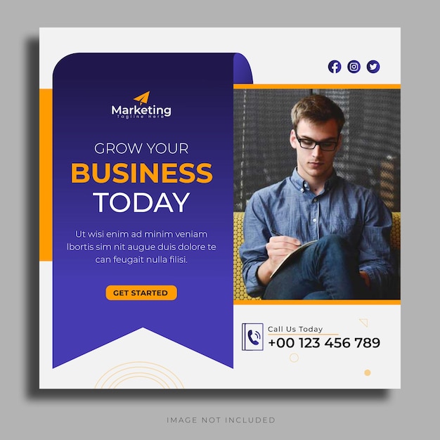 Business promotion and corporate social media template