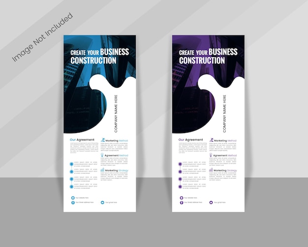 business promotional colorful minimal and creative roll up and web banner design