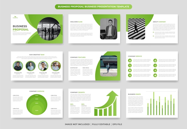 Business proposal PowerPoint presentation template design or company annual report design