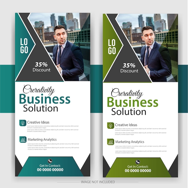 Vector business rack card design template