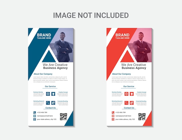 Business rack card or flyer template corporate rack card