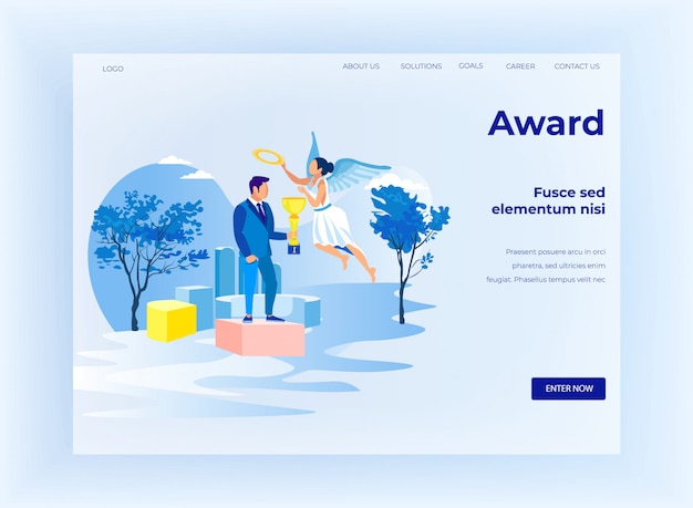 Business Reward for Success Design Landing Page