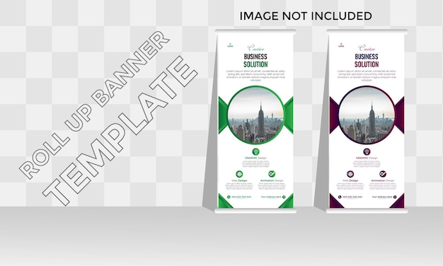 Vector business roll up banner design for business events annual meetings presentations marketing promo