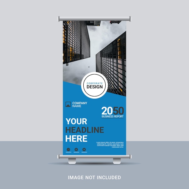 Vector business roll up banner design template