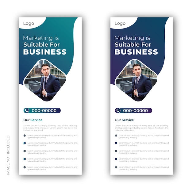 business roll up banner design or x banner templare