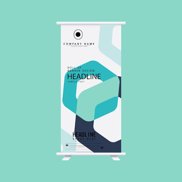 Vector business roll up. corporate banner template modern abstract.