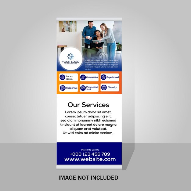 business roll up display standee for presentation purpose