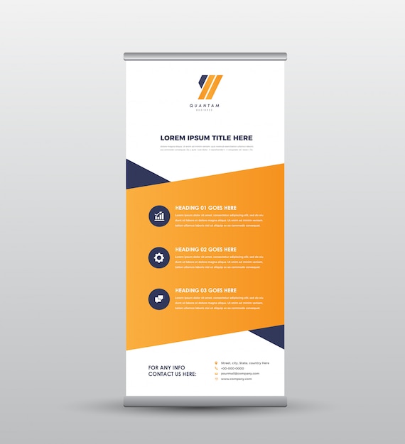 Business Roll Up Standing Banner & Poster Design