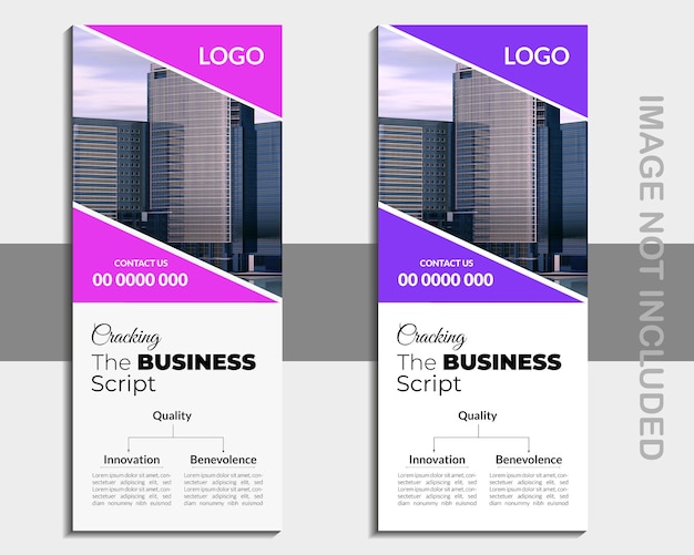 Vector business rollup banners for marketing