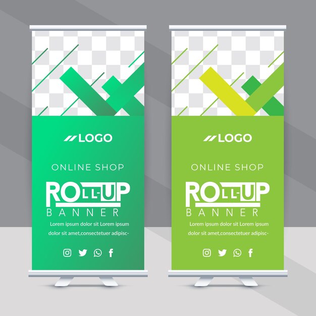 Business Rollup Design Template Vector