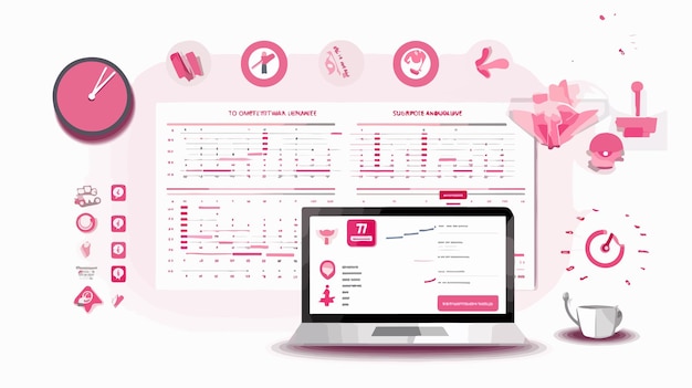 Vector business scheme icon with bonus calendar and time management concept