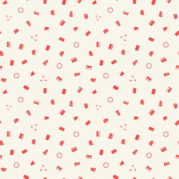 Vector business seamless pattern vector background with thin line icons for presentation backdrop