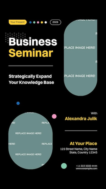 Vector business seminar ig story