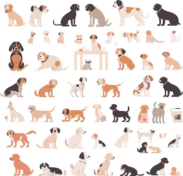 Business seo and promotion animal icons collection