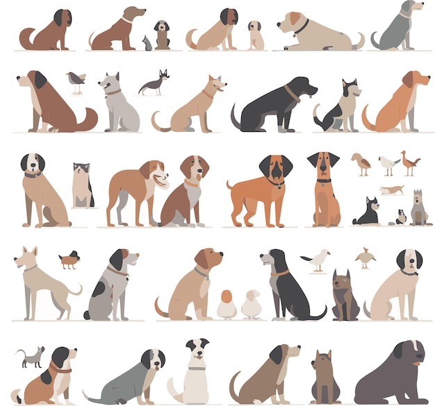 Vector business seo and promotion animal icons collection